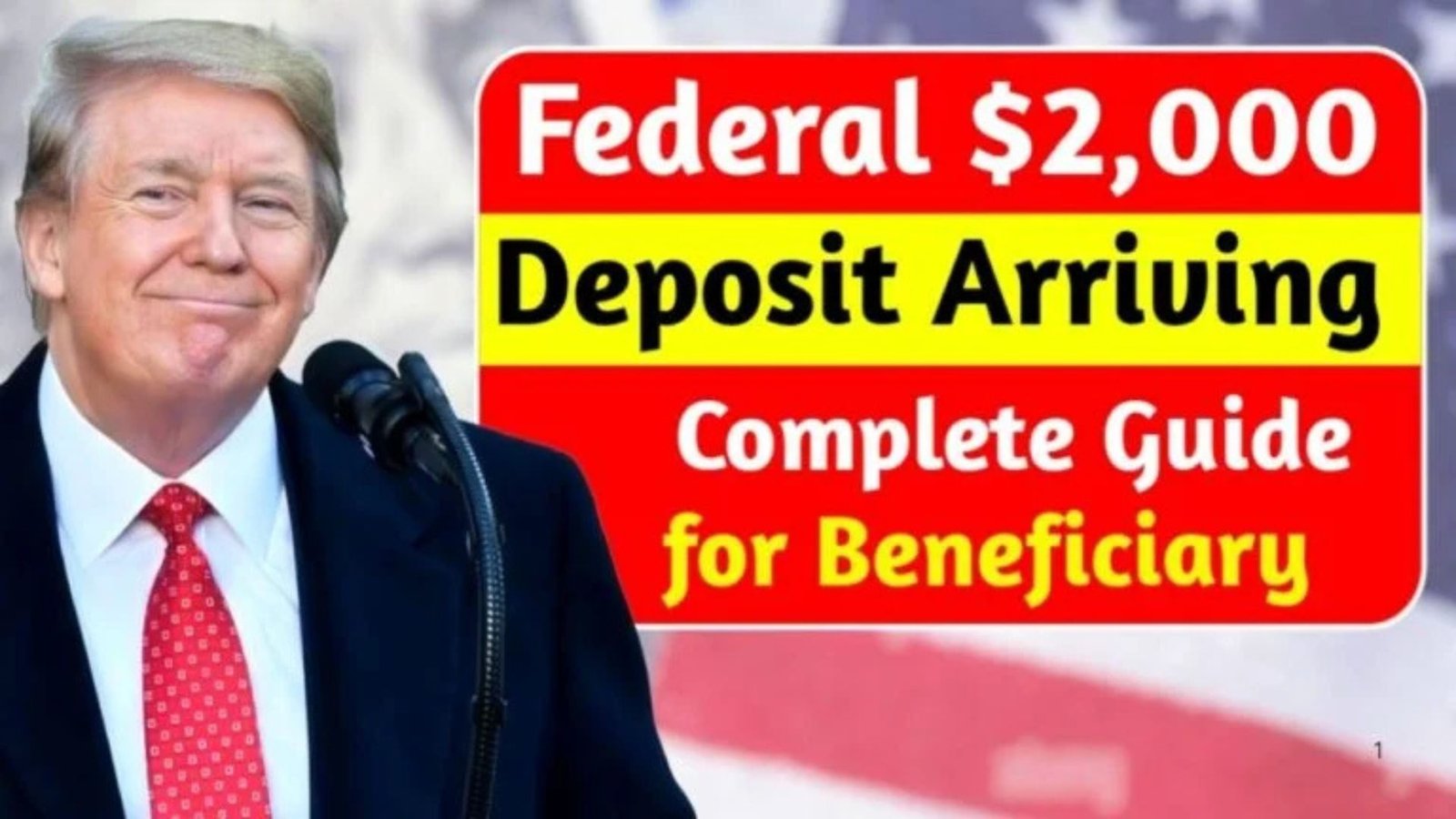 Federal $2,000 Deposit Coming in November 2025
